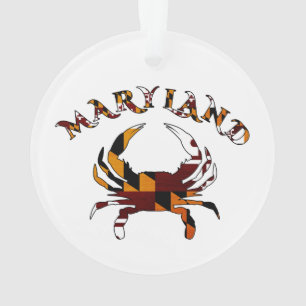 Ornamento del cangrejo de la bandera de Maryland