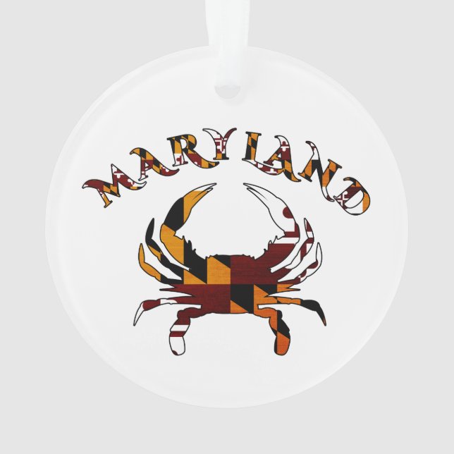 Ornamento del cangrejo de la bandera de Maryland (Reverso)
