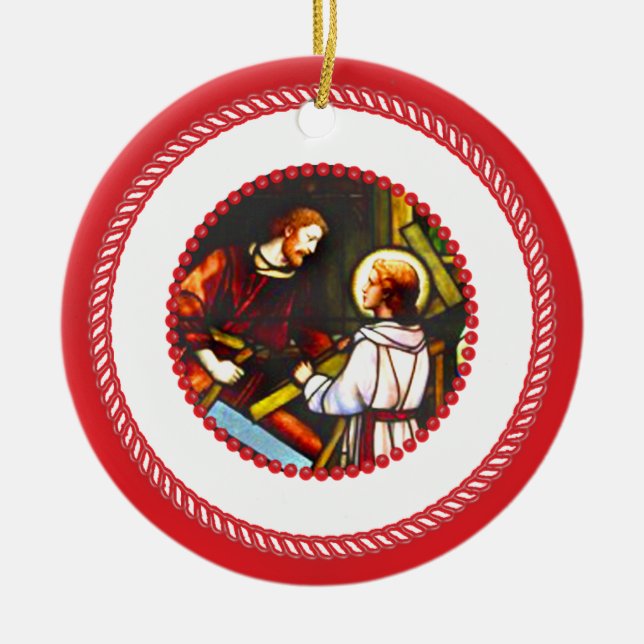 Ornamento del carpintero de Jesse Tree Joseph #2 (Frente)