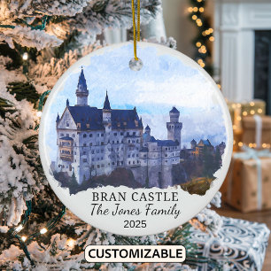 Ornamento del castillo de Bran personalizado, Ruma