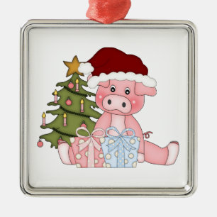 Ornamento del cerdo del árbol de navidad