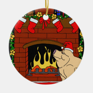 Ornamento del cerdo del navidad