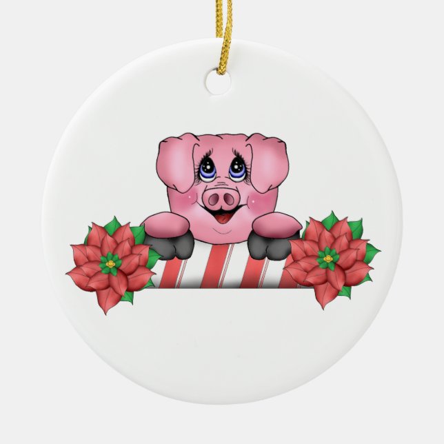 Ornamento del cerdo del navidad (Frente)