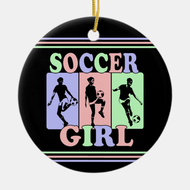 Ornamento del chica del fútbol (Frente)