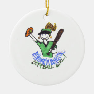 Ornamento del chica del softball