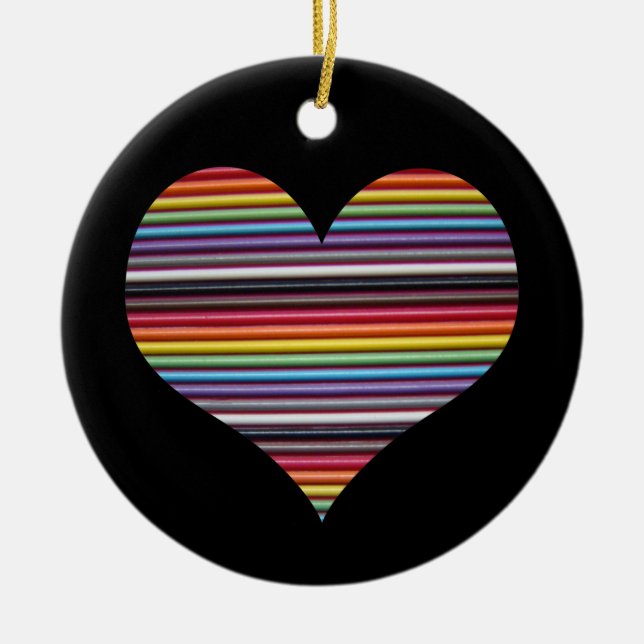 Ornamento del círculo cardíaco del cable de la cin (Frente)