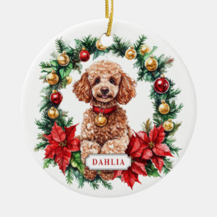 Ornamento del Círculo Cerámico del navidad