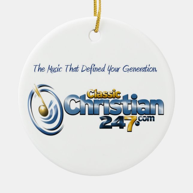 ornamento del círculo de ClassicChristian247.com (Frente)