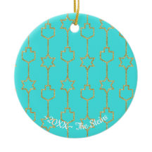 Ornamento del Círculo de Hanukkah "Hanging Gold Ch