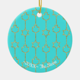 Ornamento del Círculo de Hanukkah "Hanging Gold Ch