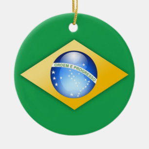 Ornamento del círculo de la bandera del Brasil