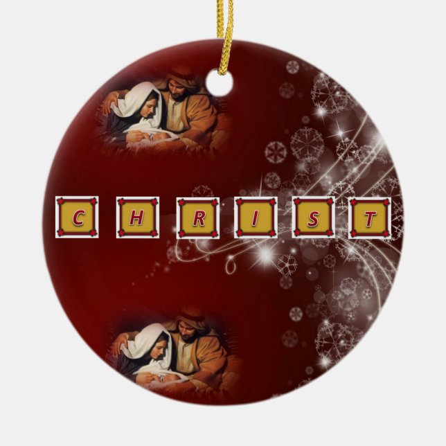 Ornamento del Círculo de navidades, Cristo (Frente)