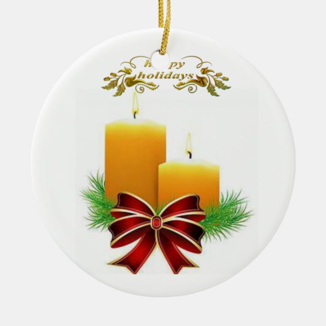 Ornamento del Círculo de navidades, Felices Fiesta (Frente)