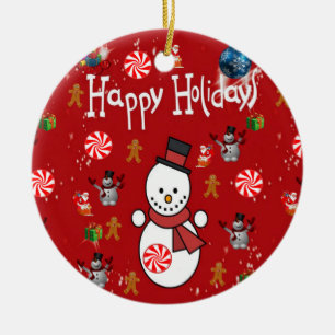 Ornamento del Círculo de navidades, Felices Fiesta