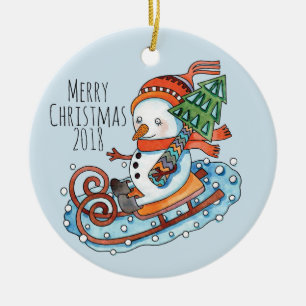 Ornamento del Círculo de Snowman
