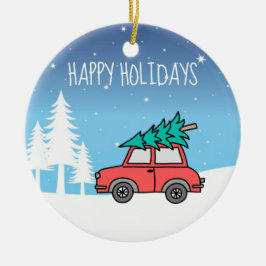 Ornamento del círculo de vacaciones de árbol de Na