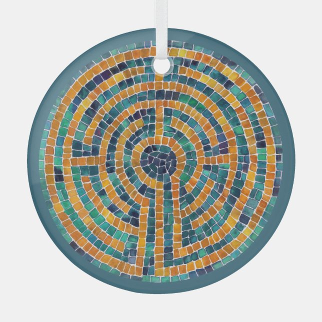 Ornamento del Círculo de Vidrio de LABYRINTH II (Anverso)