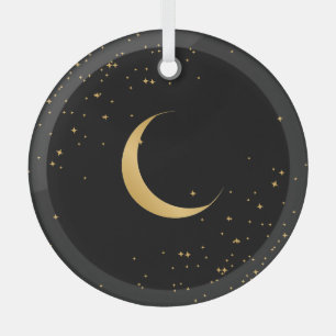 Ornamento del Círculo de Vidrio Luna