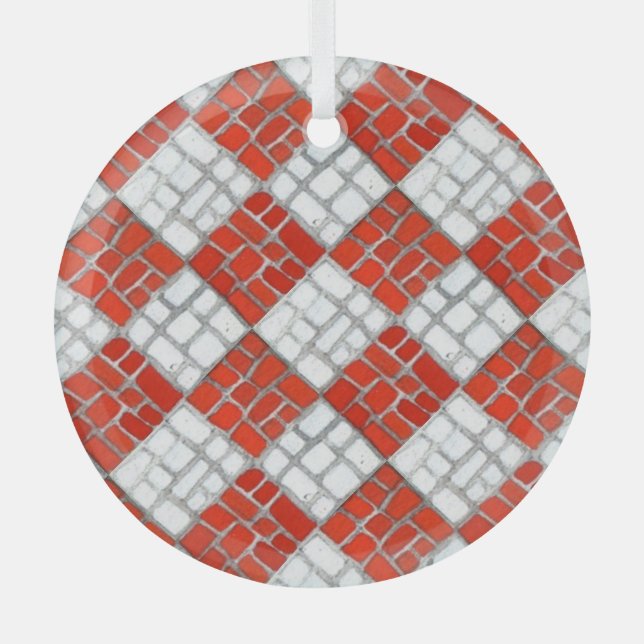 Ornamento del Círculo de Vidrio MOSAICO DE VERIFIC (Anverso)