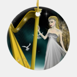 Ornamento del círculo del ángel de la plata y del