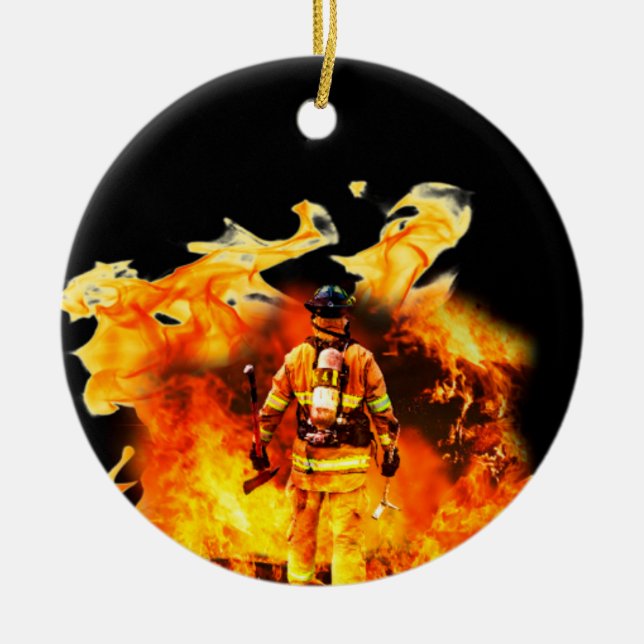 Ornamento del círculo del bombero (Frente)