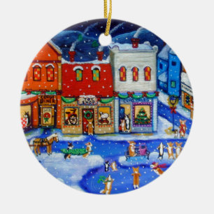 Ornamento del círculo del Corgi Galés del Pembro