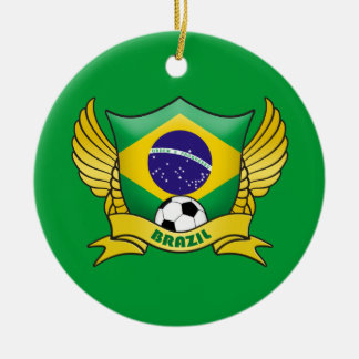 Ornamento del círculo del fútbol del Brasil