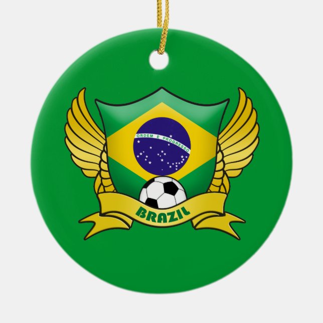 Ornamento del círculo del fútbol del Brasil (Frente)