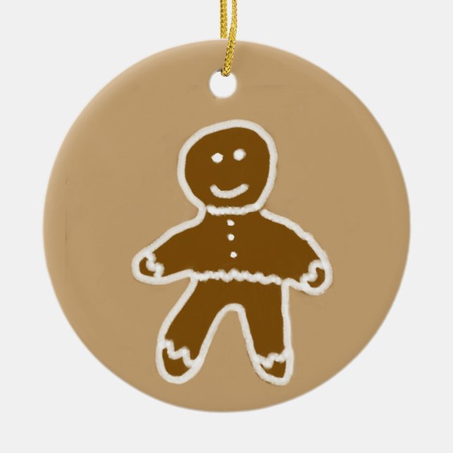 Ornamento del Círculo del Hombre de Gingerbread (Frente)