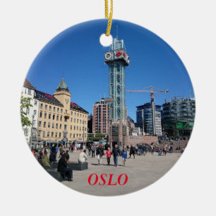 Ornamento del círculo del panorama de Oslo Norueg