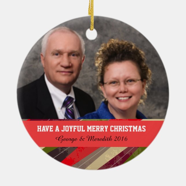 Ornamento del círculo del regalo del navidad de (Atrás)