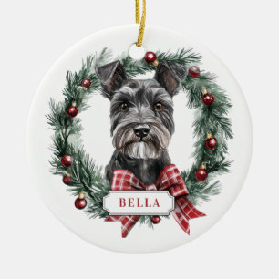 Ornamento del círculo Schnauzer en miniatura de lo