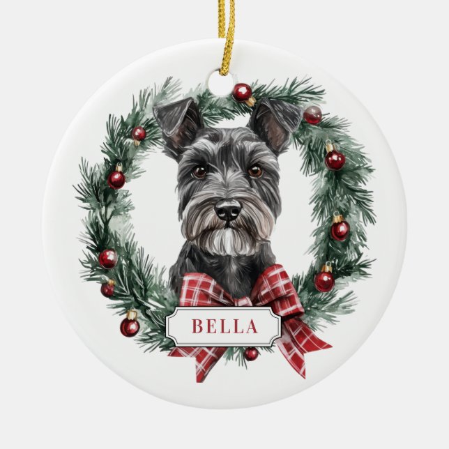 Ornamento del círculo Schnauzer en miniatura de lo (Frente)
