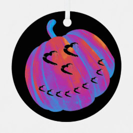 Ornamento del coche de calabaza psicodélico