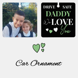 Ornamento del coche de fotos verde de Drive Safe D