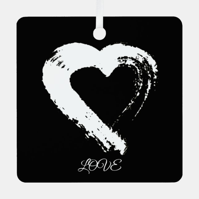 Ornamento del coche de Heart XOXO (Anverso)