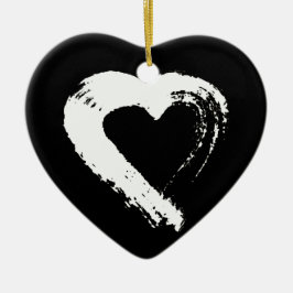 Ornamento del coche de Tourmaline Moon Heart