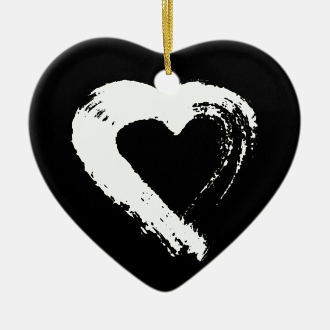 Ornamento del coche de Tourmaline Moon Heart (Frente)