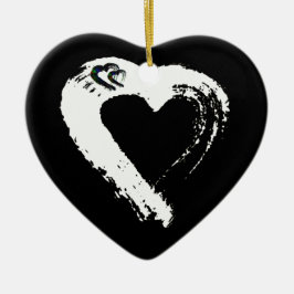 Ornamento del coche de Tourmaline Moon Heart