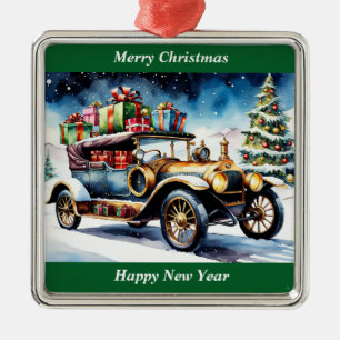Ornamento del coche Vintage navideño