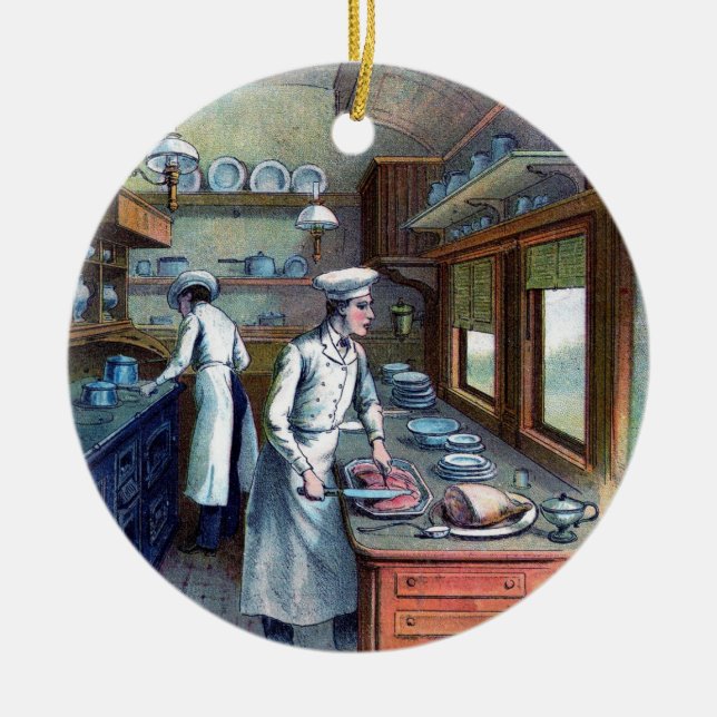 Ornamento del cocinero del vintage (Frente)