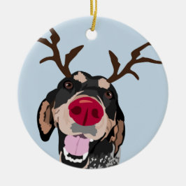 Ornamento del Coonhound de Rudolph Bluetick