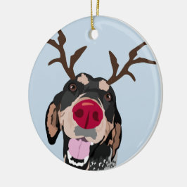 Ornamento del Coonhound de Rudolph Bluetick