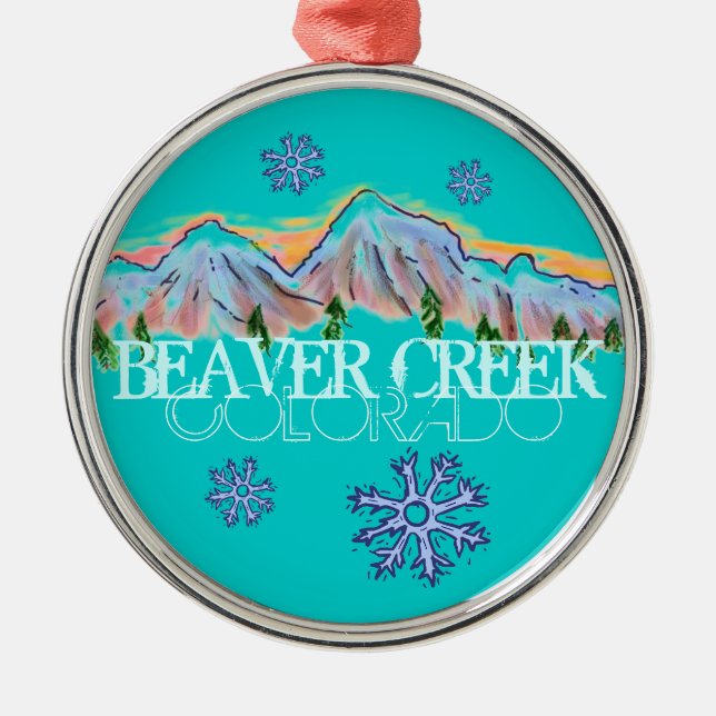 Ornamento del copo de nieve de la montaña de (Frente)