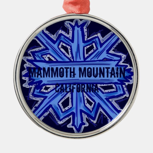 Ornamento del copo de nieve de Mammoth Mountain (Frente)