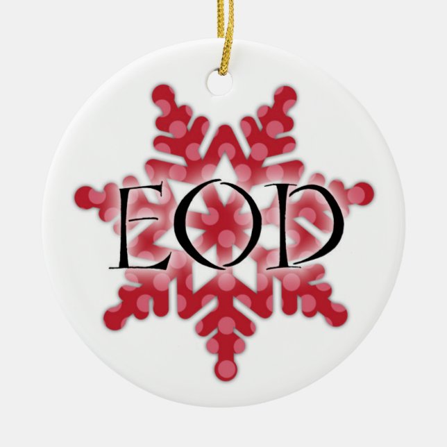 Ornamento del copo de nieve del EOD (Frente)