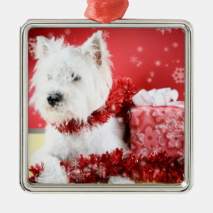 Ornamento del copo de nieve del navidad de Westie