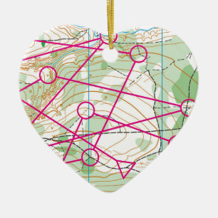 Ornamento del corazón - curso orienteering