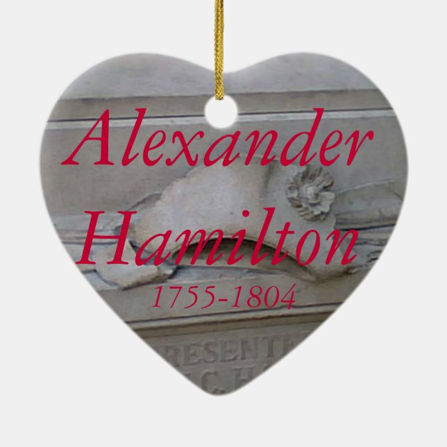 Ornamento del corazón de Alexander Hamilton (Atrás)