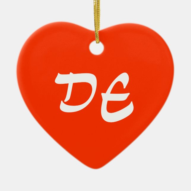 Ornamento del corazón de Delaware (Frente)